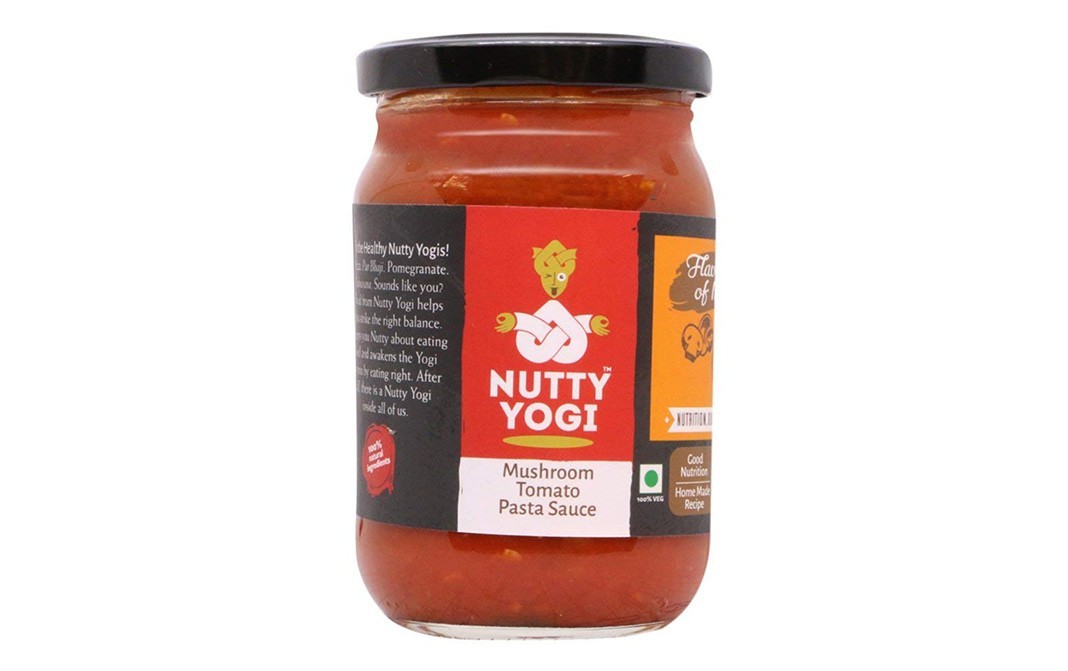 Nutty Yogi Mushroom Tomato Pasta Sauce   Glass Jar  270 grams